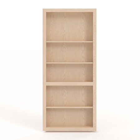 INVISIDOOR Red Oak Flush Mount 36 in. x 80 in. Unfinished Assembled Bookcase Door ID.BC36.RO